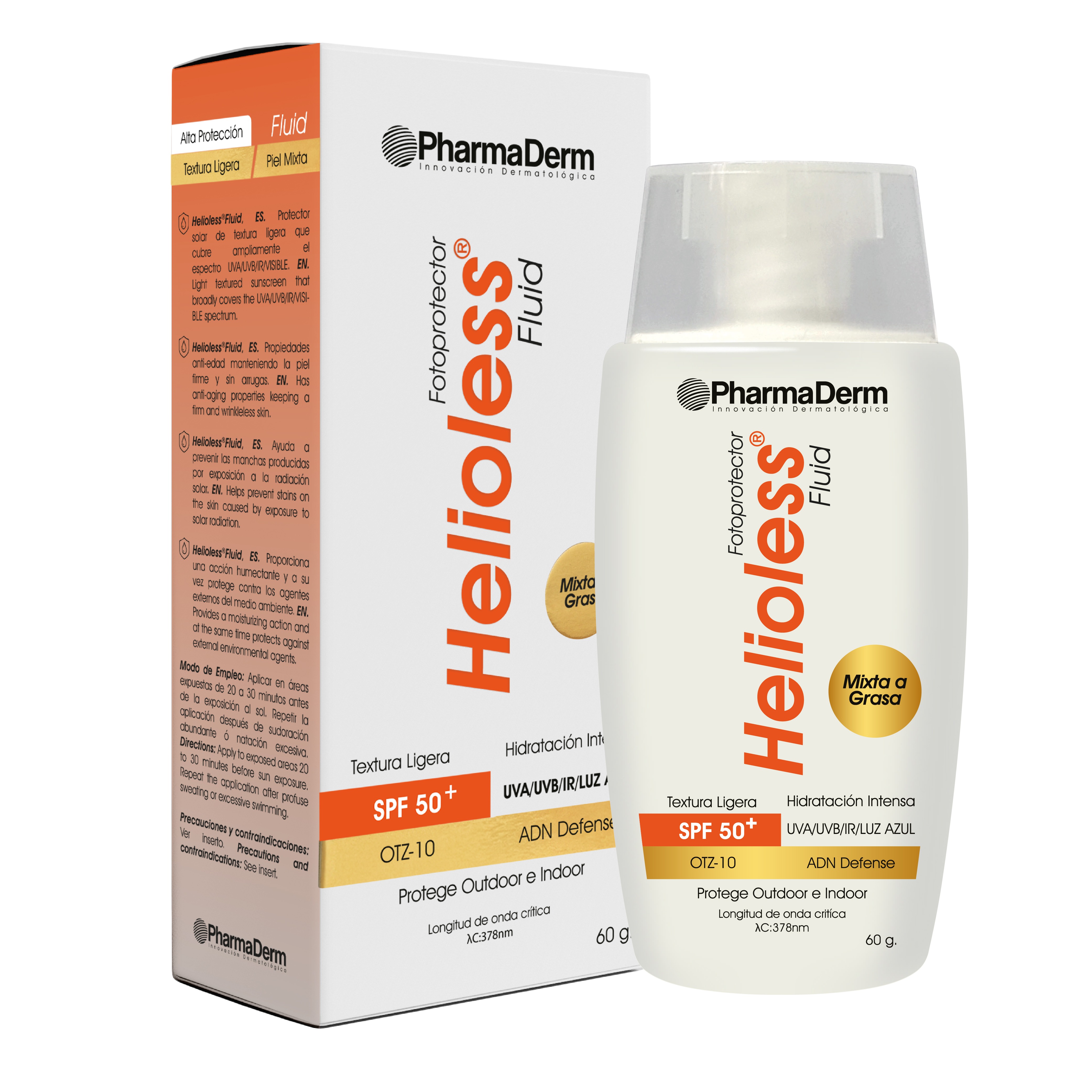 HELIOLESS LOCION SPF 50+ X 60ML PHARMADERM