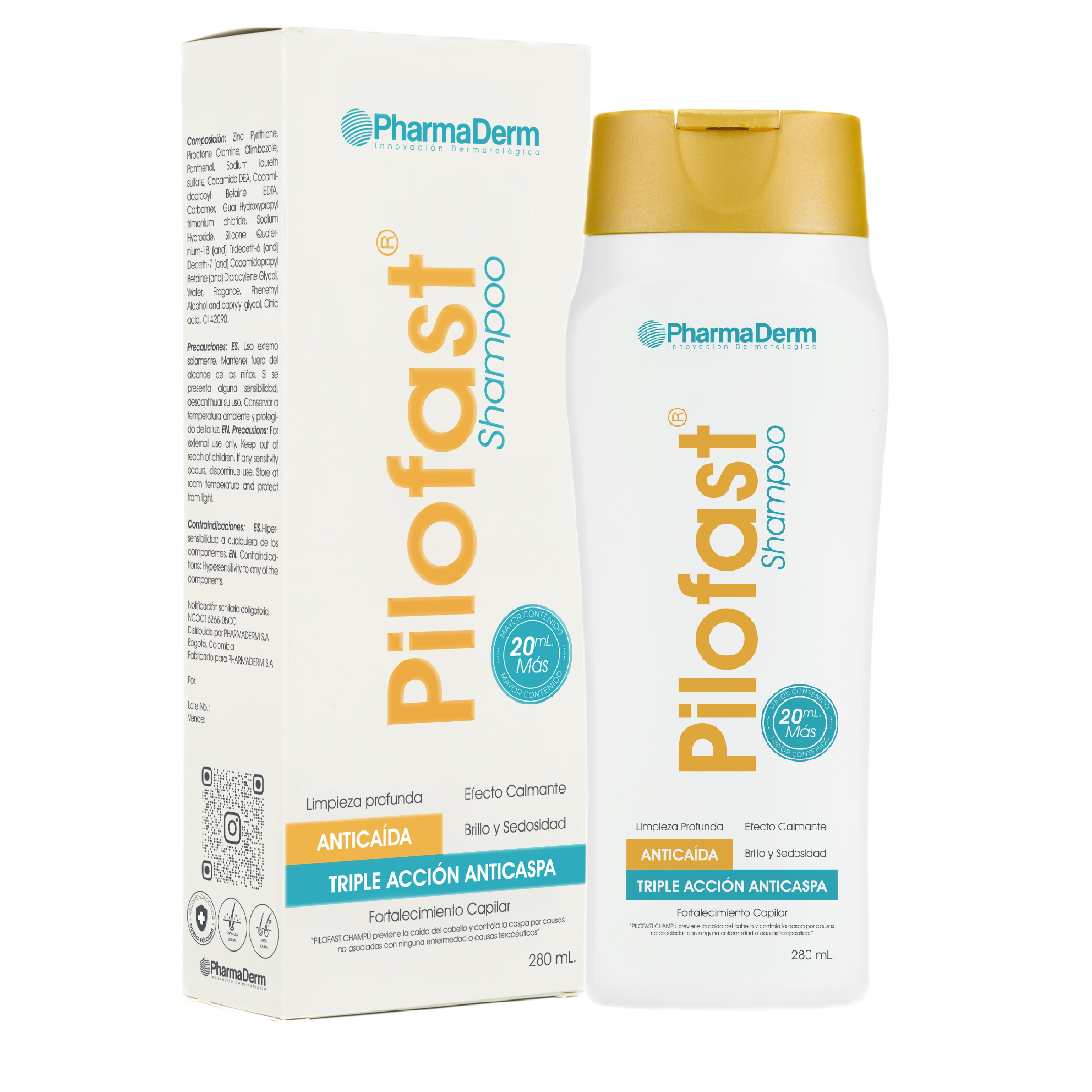 PILOFAST CHAMPU X 280ML PHARMADERM